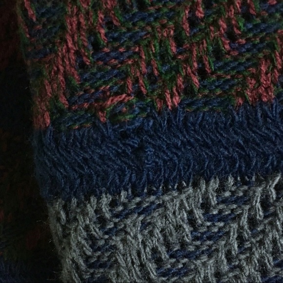 VINTAGE Cardigan Grandpa Oversized Sweater Stripe Unisex Dark Academia Medium - Picture 7 of 8